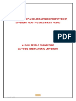 Study of Buildup & Color Fastness Properties of Different Reactive Dyes in Knit Fabric