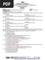 Quiz No.3 - Applied Economics