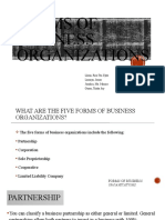 Forms of Business Organizations