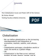 Post Globalization Issues and Power Shift of The Century by Farhan Ahmed Visiting Faculty at Bahria University