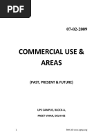 Commercial Use & Areas: (Past, Present & Future)