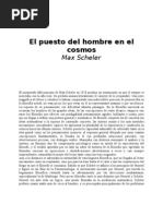 Scheler, Max - El Puesto Del Hombre en El Cosmos (Libros en Español - Filosofía)