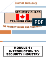 Basic Security Guard Training Course