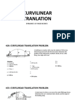 Curvilinear Tranlation: Dynamics of Rigid Bodies