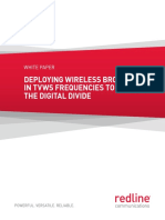 Deploying Wireless Broadband in Tvws Frequencies To Bridge The Digital Divide