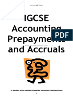 Igcse Accounting Prepayments Accruals Questions Only