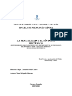 La Sexualidad Y El Síntoma Histérico: Escuela de Psicología Clínica