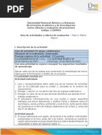 Guía de Actividades y Rúbrica de Evaluación - Unidad 1 - Fase 2 - Marco Lógico