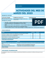 Informe de Actividades Del Mes de Marzo Del 2023: Entidad Municipalidad Provincial de Sandia