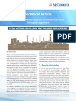 Technical Article: Flow Measurement Solutions For Better Slurry and Tailings Management