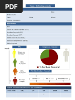 Exame de Bioimpedância: % Gordura Corporal