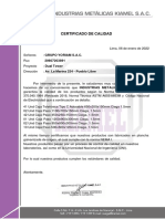 Certificado de Calidad de Cajas C