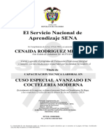 Cenaida Rodriguez Meneses: Capacitación Técnica Laboral en