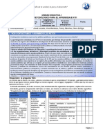 "Año de La Unidad, La Paz y El Desarrollo": - Unidad Didáctica I Diseño Metodológico para El Aprendizaje N°01