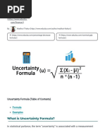 Uncertainty Formula - Calculation (Examples With Excel Template)