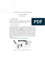 Literature Survey On Eye-Tracking: Nivvedan S (100050084) BTP 2013-2014