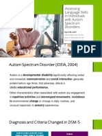 Assessing Language Skills in Individuals With Autism Spectrum Disorders