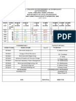 III Year Time Table