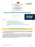 Bulletin Agrométéorologique Parution Du 06 Mars 2023