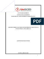 O Regime Juridico Do Exercicio Dos Direitos Colectivos Na Função Pública Moçambicana