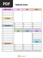 Planificador Semanal Objetivos y Menu-Editable