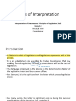 Rules of Interpretation, Literal and Golden Rule