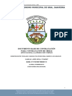 Gobierno Autonomo Municipal de Gral. Saavedra: Documento Base de Contratación para Contratación de Obras