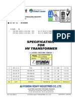 Specification For HV Transformer (Hyundai Heavy Industries CO., LTD.)