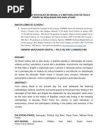 A História Da Educação No Brasil e A Metodogia de Paulo Freire Na Realidade Dos Dias Atuais - Lemes, M, L.