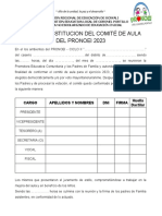 Acta de Constitucion Del Comité de Aula