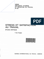 Stress Et Satisfaction Au Travail: Série Sécurité, Hygiène Et Médecine Du Travail N°50