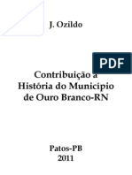 Contribuição À História Do Município de Ouro Branco - RN