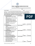 Teacher Observation Form Template