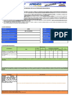 Informe Mensual de Las Actividades Realizadas: Consideraciones