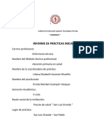 Informe de Prácticas Iniciales: Instituto de Educación Superior Tecnológico Privado