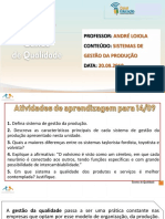 Professor: Conteúdo:: André Loiola Sistemas de Gestão Da Produção 20.09.2018