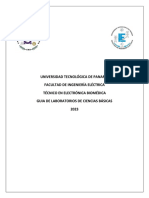 Universidad Tecnológica de Panamá Facultad de Ingeniería Eléctrica Técnico en Electrónica Biomédica Guia de Laboratorios de Ciencias Básicas 2023