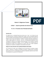 Módulo 8. Obligaciones Fiscales. Unidad 1. Aspectos Generales Del Derecho Fiscal. S3. Act. 3 Funciones de La Potestad Del Estado