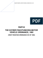 The Khyber Pakhtunkhwa Motor Vehicle Ordinance 1965