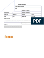 Unit 5 - Assignment 2 Frontsheet - Security