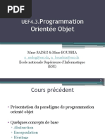 Programmation Orientée Objet: Mme Sadeg & Mme Bousbia, Ecole Nationale Supérieure D'informatique (ESI)