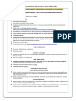 Documentos Necessários para Admissão