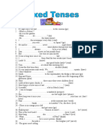 Mixed Tenses 3 Pages Key Included