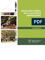 Guía de Iniciación Formal de La Actividad Empresarial