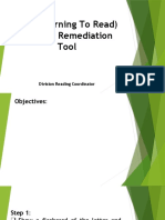 LTR (Learning To Read) Reading Remediation Tool