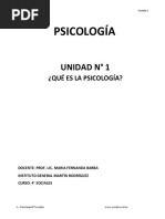 Psicología: Unidad #1