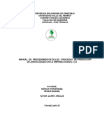 MANUAL DE PROCEDIMIENTOS DE LOS PROCESOS DE PRODUCCIÓN DE JABÓN LÍQUIDO DE LA EMPRESA DONVIC, C.A - Monica Patricia Fernandez Delgado