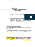 Secretario: Expediente: ESCRITO: 01-2022 CUADERNO: Principal Sumilla: Demanda Por "Causal de Adulterio y Violencia Psicológica"