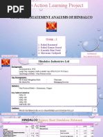 Group Action Learning Project: Financial Statement Analysis of Hindalco