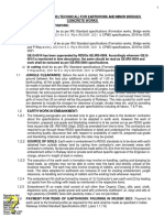 SPECIAL CONDITIONS-TECHNICAL For EARTHWORK MINOR BRIDGES